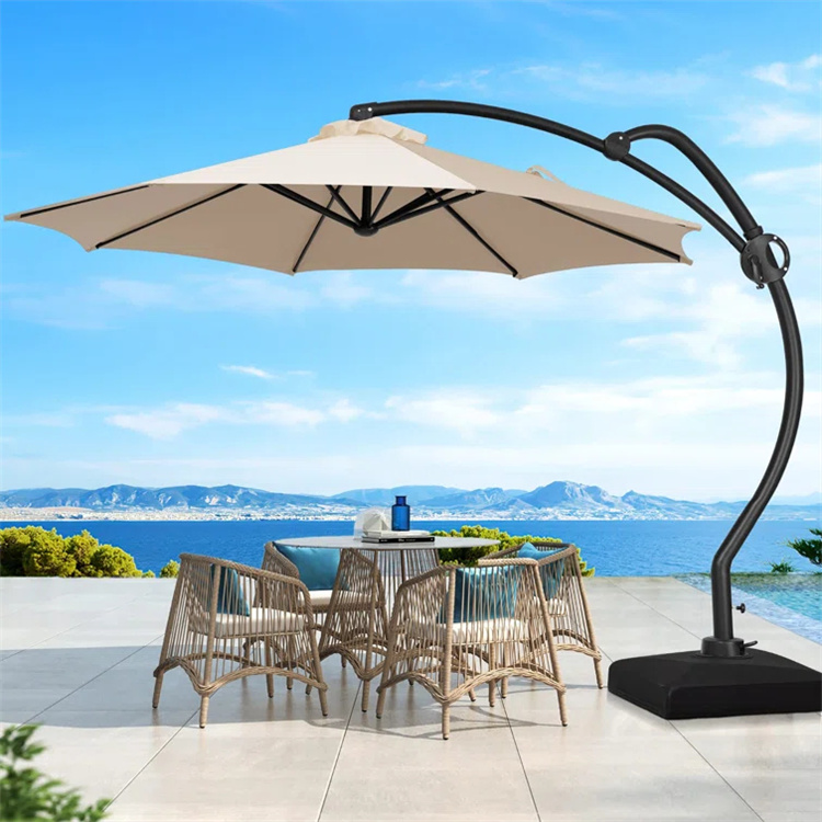 10ft Patio S wangun Hanging Offset Cantilever Payung