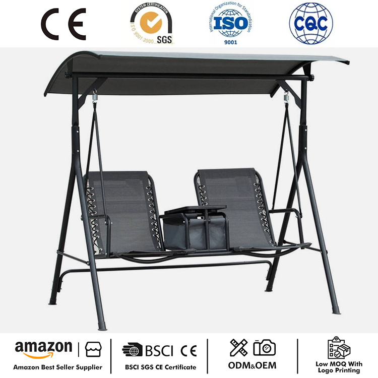 2-Seater Swing Kursi karo Pivot Storage Tabel