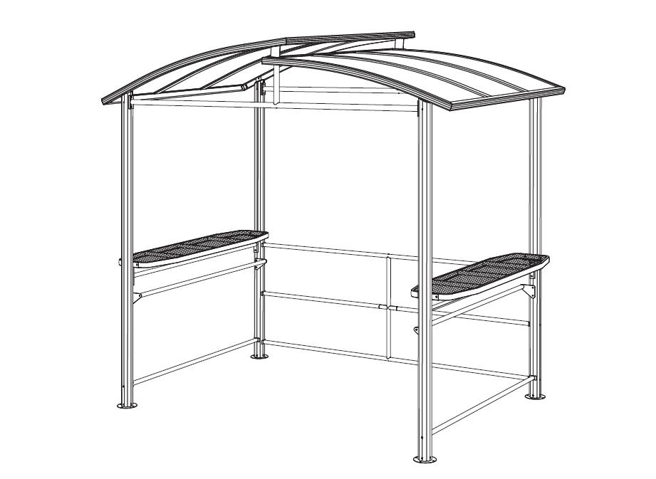 Carane nginstal BBQ gazebo 8 ft x 5 ft Hardtop Instructions