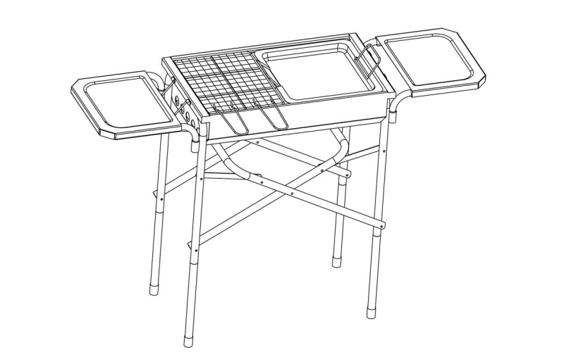 BBQ Camping Portable Arang Grill Majelis Instructions