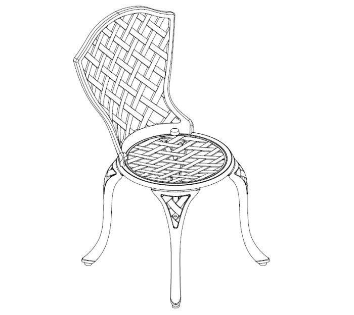 Cast Aluminium 3 Piece Bistro Dining Set ----Pandhuan Instalasi Kursi