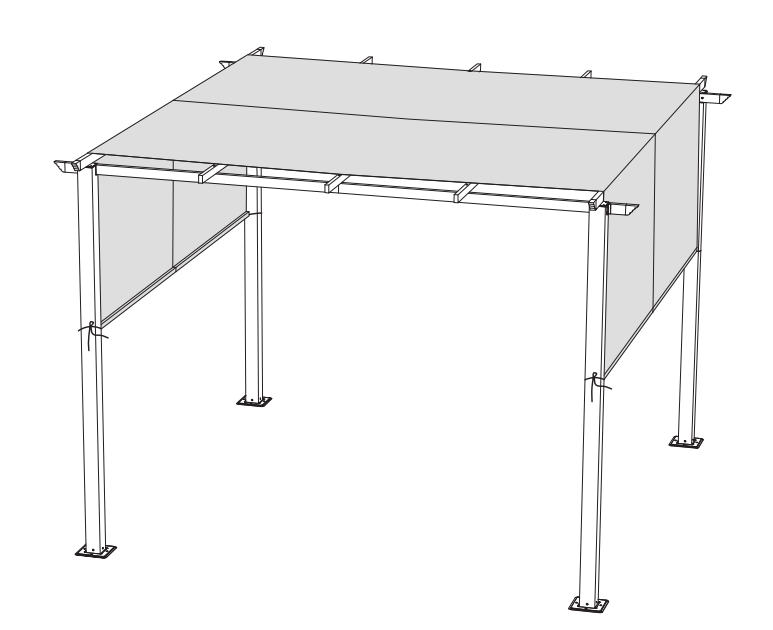 10'x10 'Tuntunan Produk Pergola Paling Dhuwur