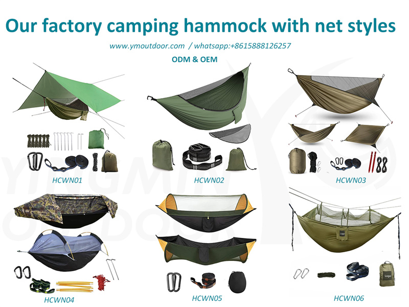 Apa jinis hammocks camping karo jaring didhukung dening YMOUTDOOR