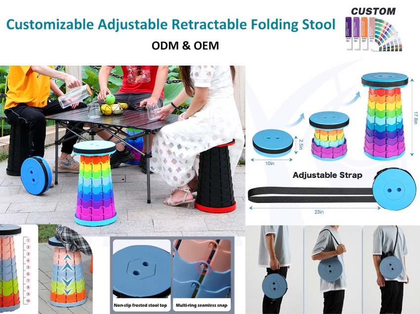 Eco-loropaken Teleskop Folding Teleskop Camping Stool