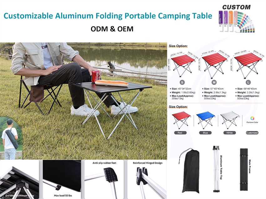 Sampeyan duwe meja lipat camping iki?
