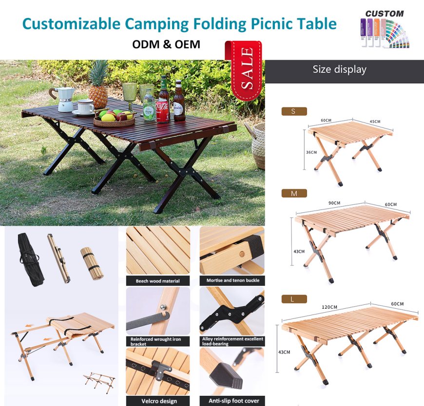 Apa sampeyan seneng meja camping lipat kayu iki?