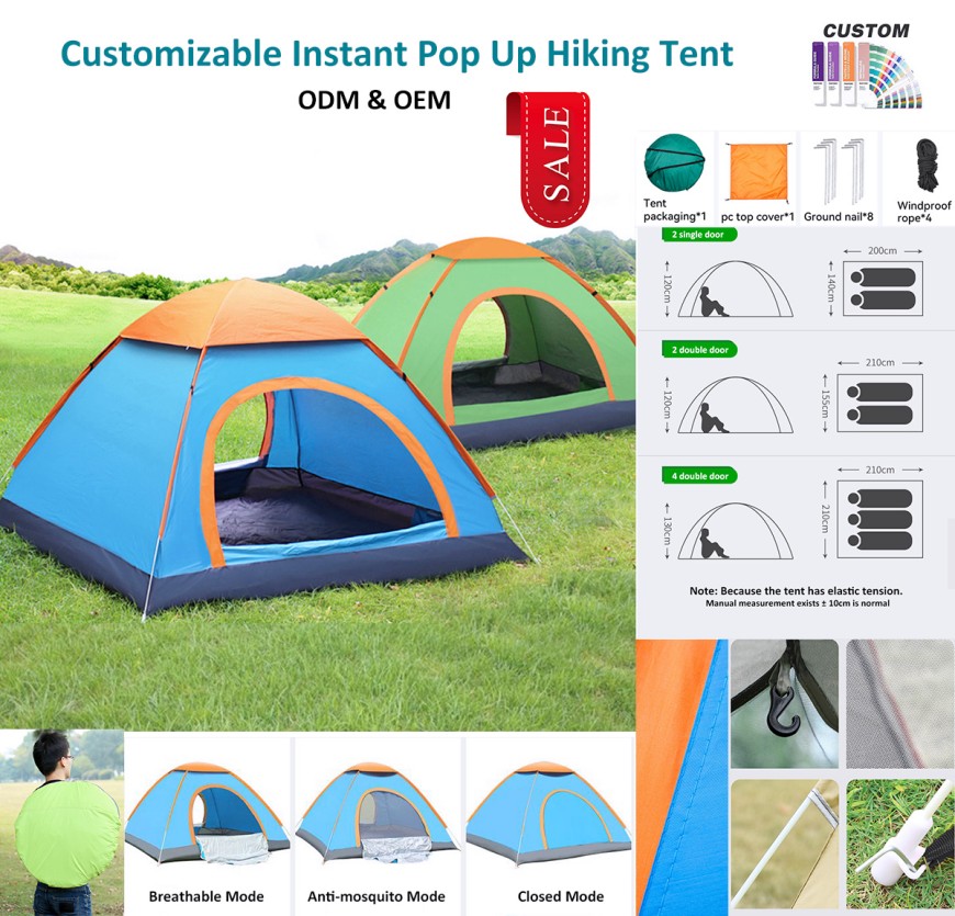Gampang nyiyapake lan rusak kanggo tenda hiking!