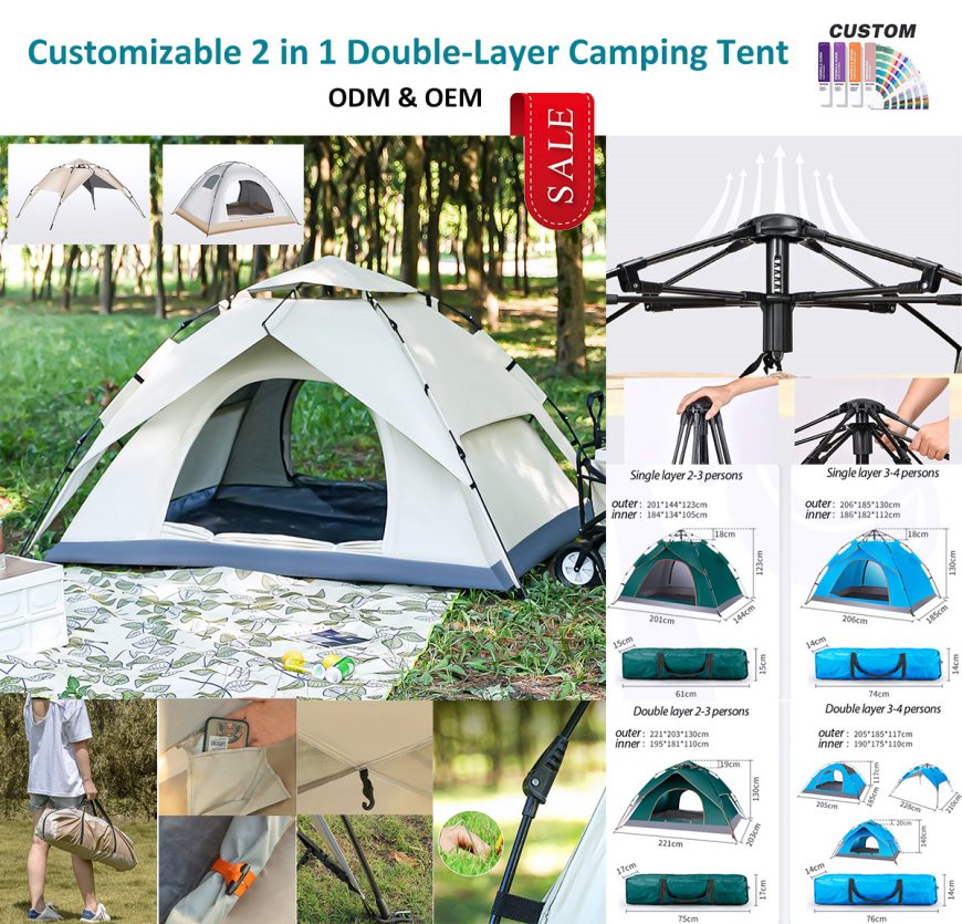 Tenda persiyapan cepet kanggo kemah sing dadi kanopi pantai!