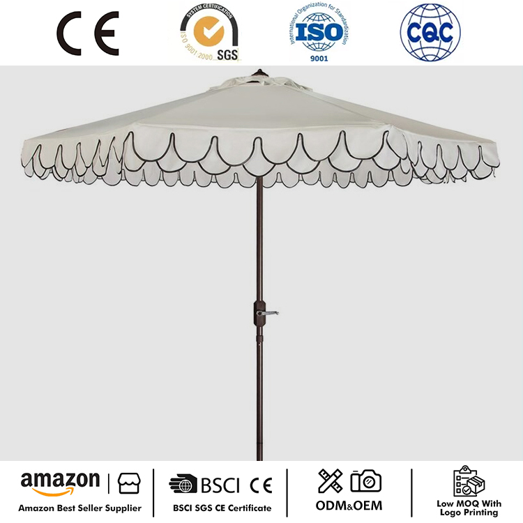 9Ft Crank Double Wavy Patio Payung