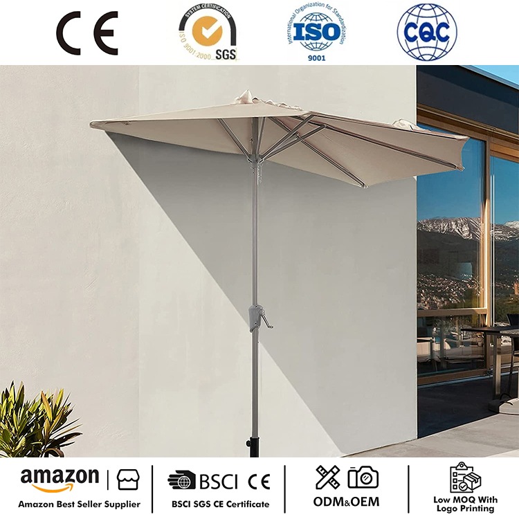9ft Semi-Bunderan Teras Payung Outdoor