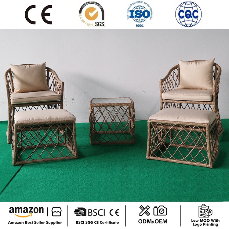 New PE Wicker Seating Group karo Bantal