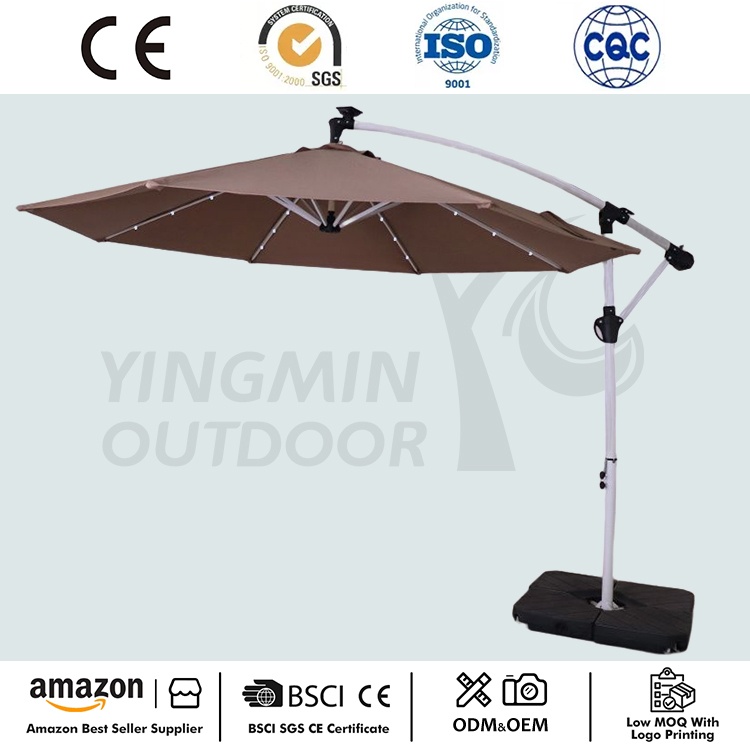Payung LED Solar 10FT Patio Cantilever paling anyar