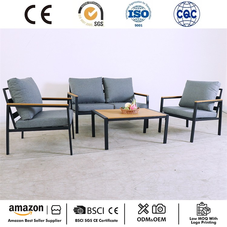 Outdoor 4 Piece Steel Obrolan Set