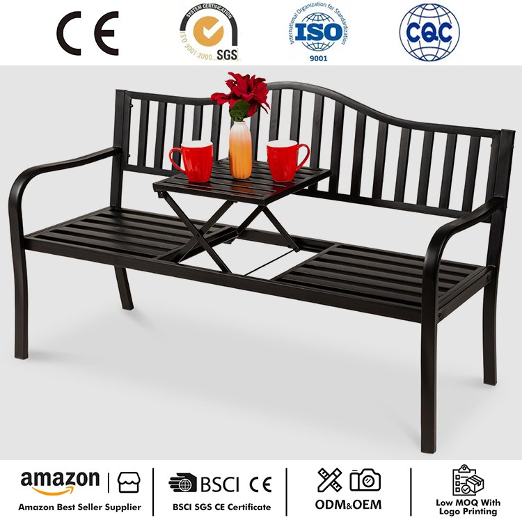 Outdoor Cast Iron Garden Bangku Tabel