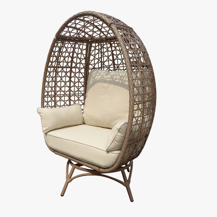 Kursi Egg Wicker Swivel Outdoor